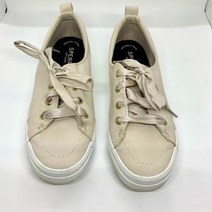Sperry Crest Vibe Satin Cream